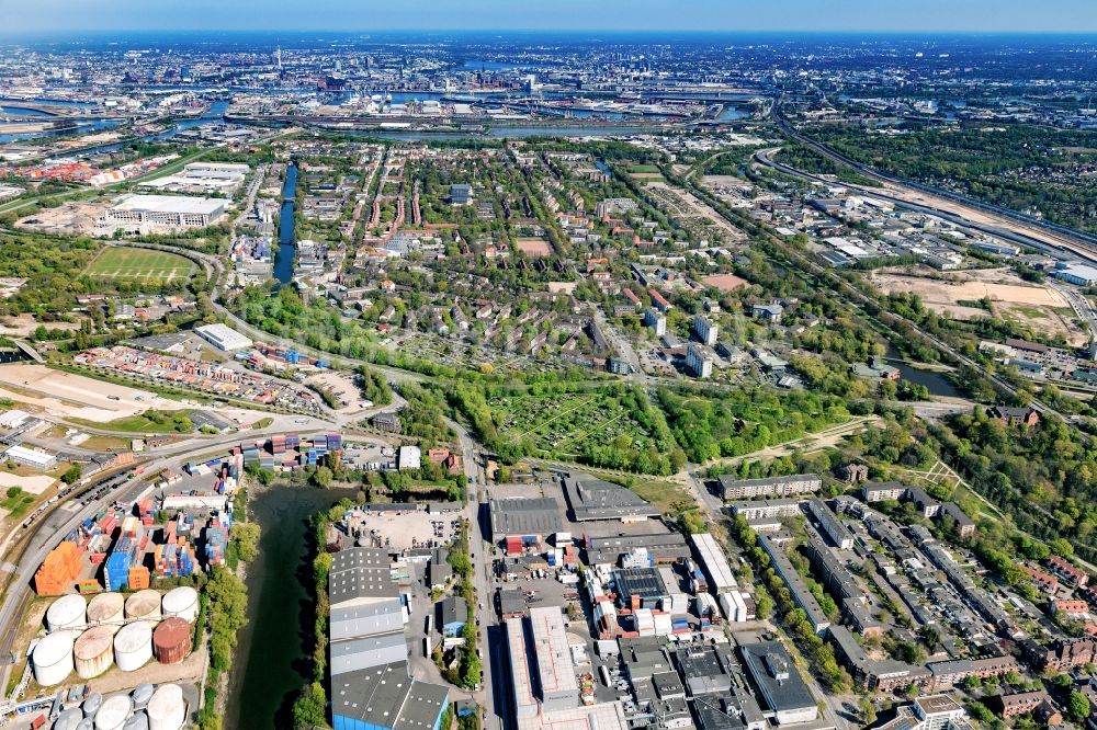 Hamburg von oben - Mehrfamilienhaussiedlung entlang der Georg-Wilhelm-Straße in Hamburg, Deutschland