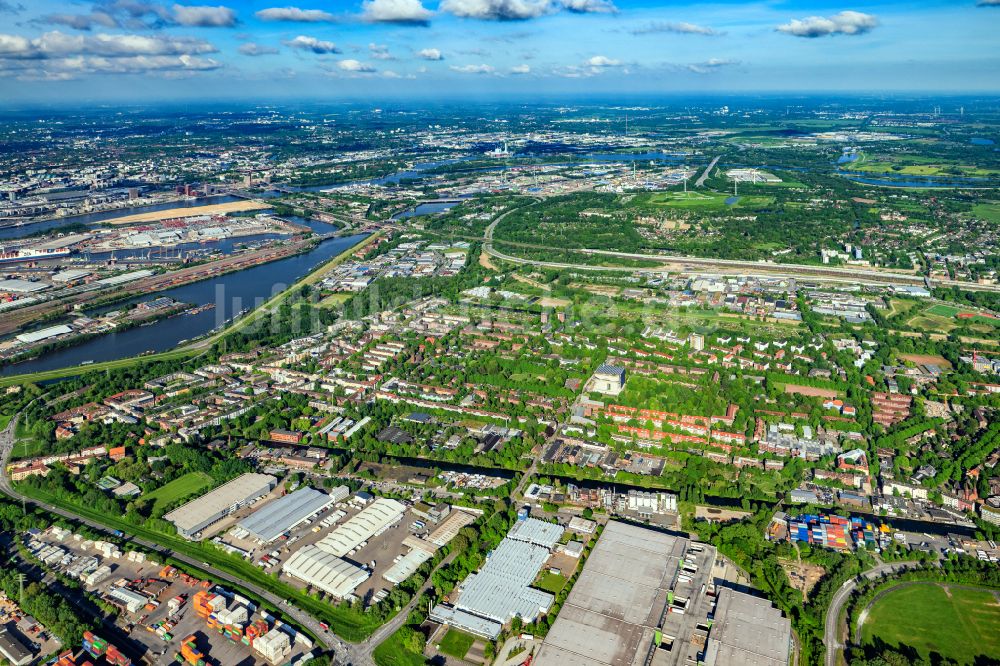 Luftbild Hamburg - Mehrfamilienhaussiedlung entlang der Georg-Wilhelm-Straße in Hamburg, Deutschland