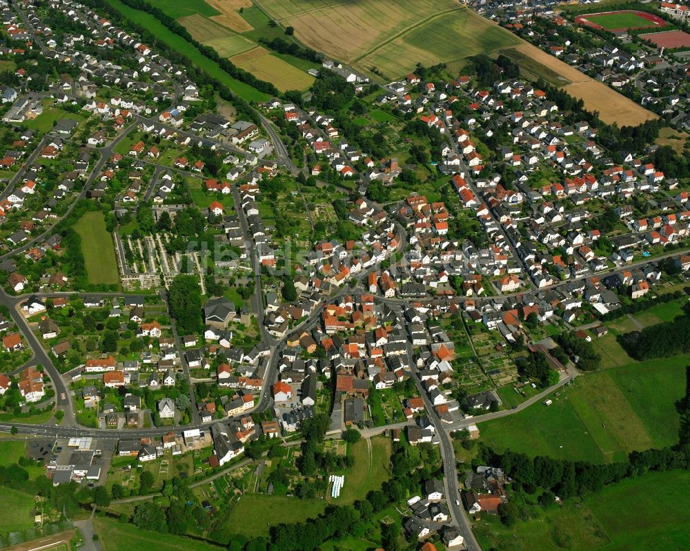 Erbach von oben - Mehrfamilienhaussiedlung in Erbach im Bundesland Hessen, Deutschland