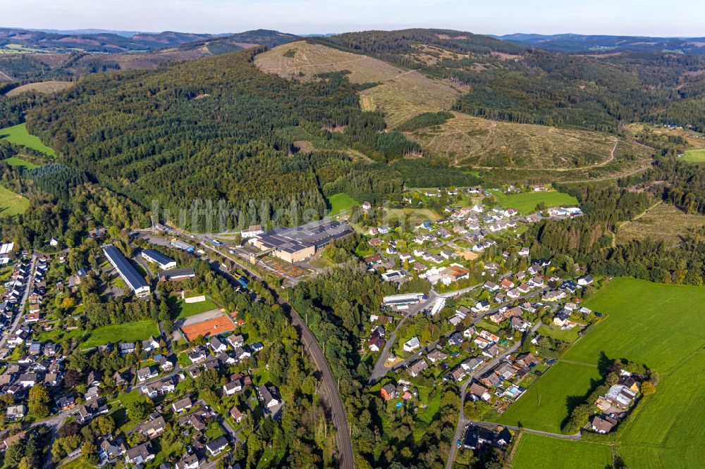 Luftaufnahme Littfeld - Mehrfamilienhaussiedlung In den Erlen - Annaweg in Littfeld im Bundesland Nordrhein-Westfalen, Deutschland