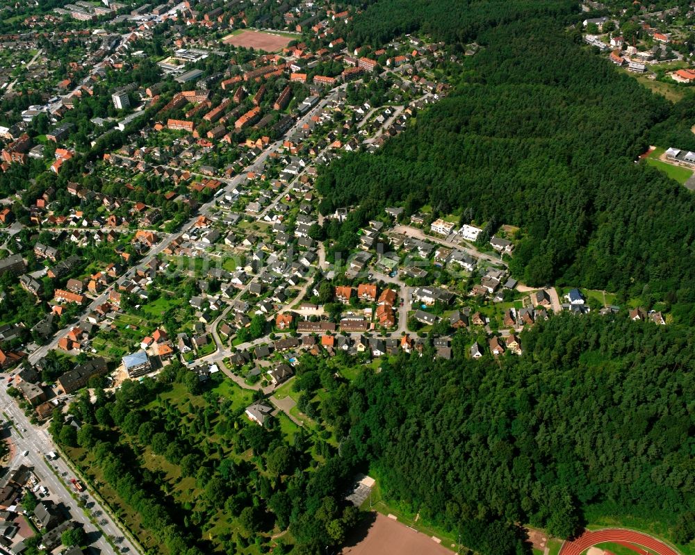 Geesthacht aus der Vogelperspektive: Mehrfamilienhaussiedlung in Geesthacht im Bundesland Schleswig-Holstein, Deutschland