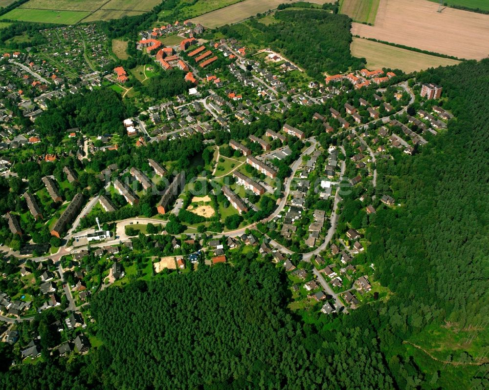 Luftaufnahme Geesthacht - Mehrfamilienhaussiedlung in Geesthacht im Bundesland Schleswig-Holstein, Deutschland