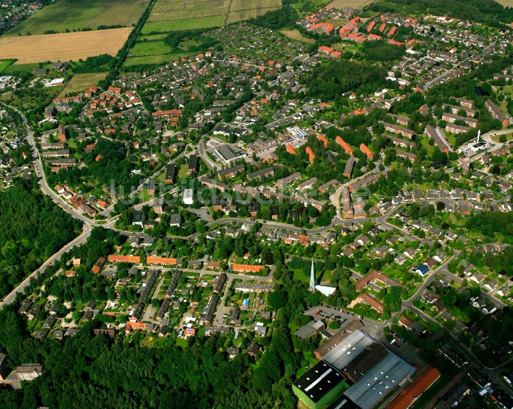 Geesthacht von oben - Mehrfamilienhaussiedlung in Geesthacht im Bundesland Schleswig-Holstein, Deutschland