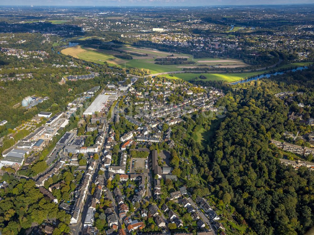 Luftbild Essen - Mehrfamilienhaussiedlung am Grünhof - Waldblick in Essen im Bundesland Nordrhein-Westfalen, Deutschland