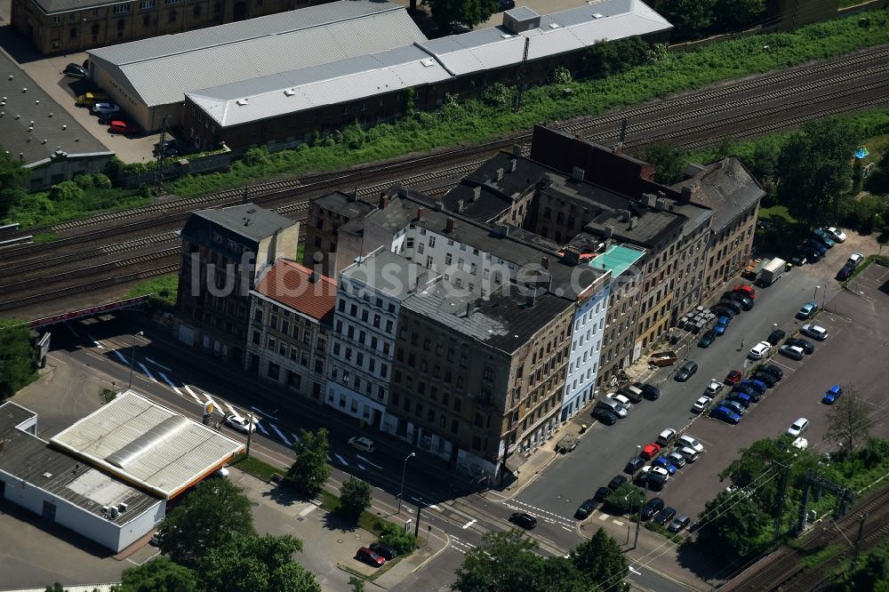 Luftbild Magdeburg - Mehrfamilienhaussiedlung an der Hallischen Straße in Magdeburg im Bundesland Sachsen-Anhalt