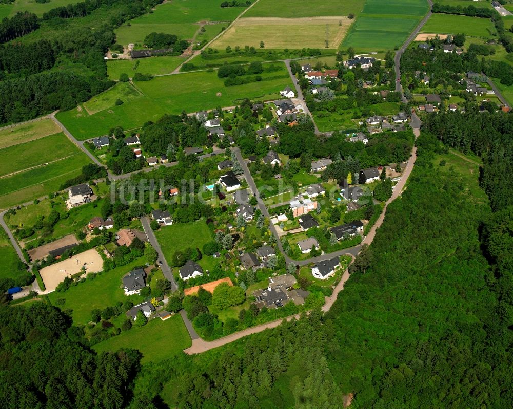 Hangenmeilingen von oben - Mehrfamilienhaussiedlung in Hangenmeilingen im Bundesland Hessen, Deutschland