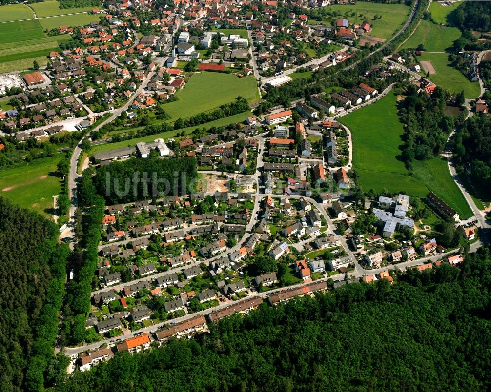 Heilsbronn von oben - Mehrfamilienhaussiedlung in Heilsbronn im Bundesland Bayern, Deutschland