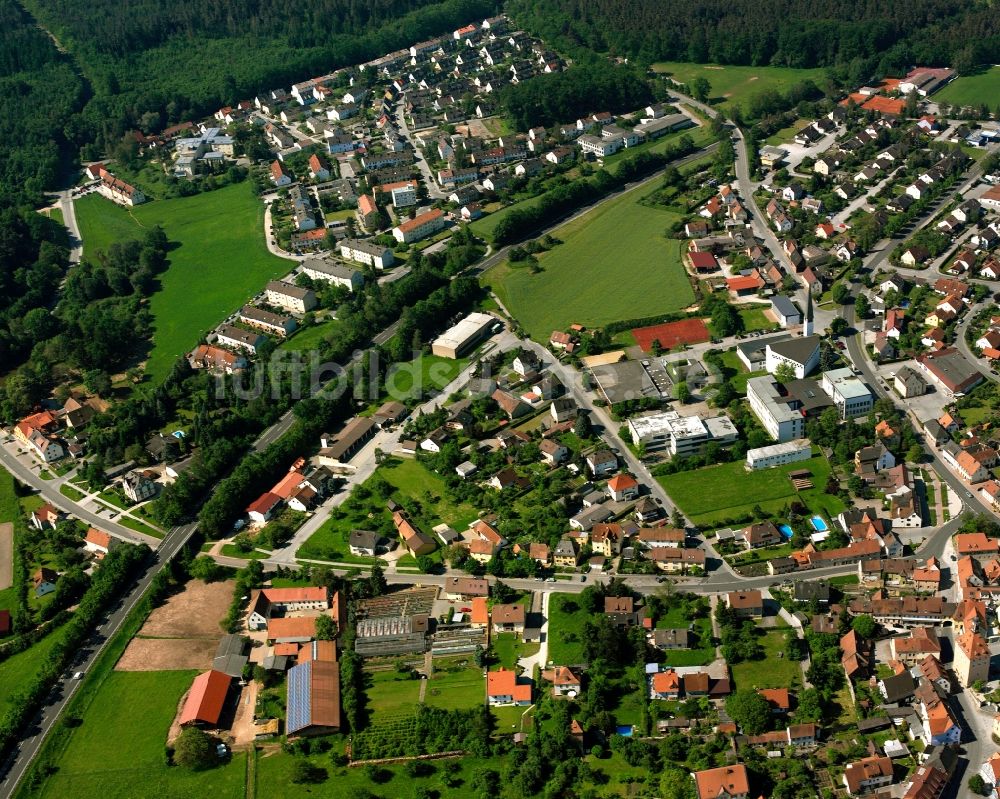 Heilsbronn von oben - Mehrfamilienhaussiedlung in Heilsbronn im Bundesland Bayern, Deutschland