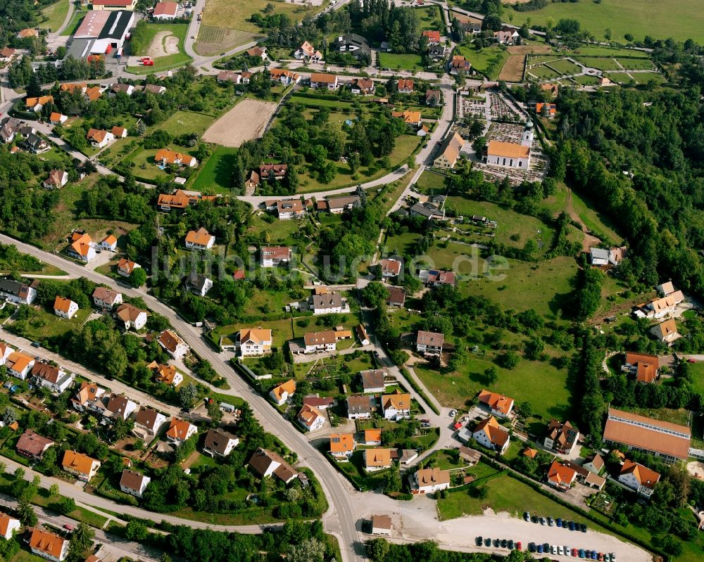 Herrieden aus der Vogelperspektive: Mehrfamilienhaussiedlung in Herrieden im Bundesland Bayern, Deutschland