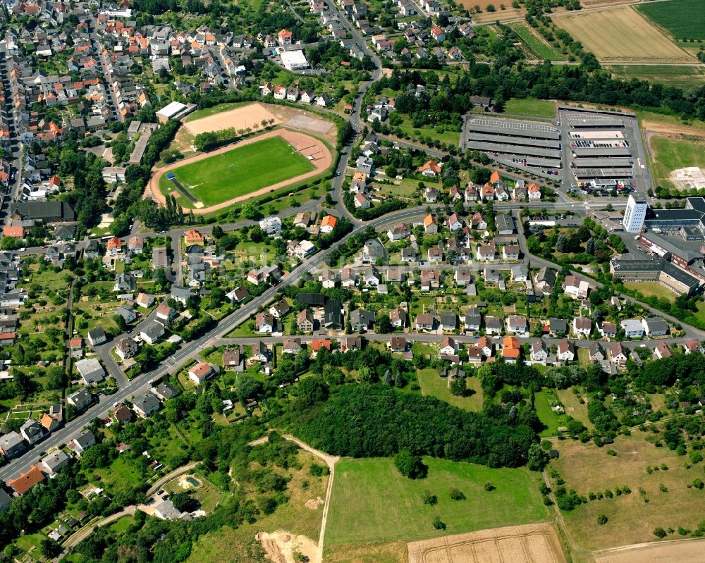 Luftbild Heuchelheim - Mehrfamilienhaussiedlung in Heuchelheim im Bundesland Hessen, Deutschland