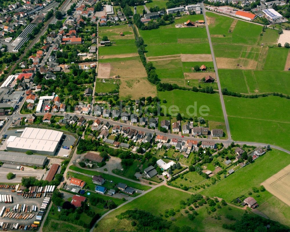 Luftaufnahme Langsdorf - Mehrfamilienhaussiedlung in Langsdorf im Bundesland Hessen, Deutschland