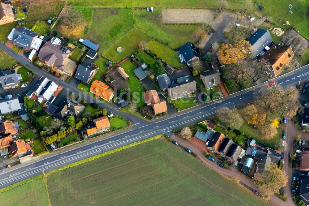 Luftaufnahme Lippramsdorf - Mehrfamilienhaussiedlung Lembecker Straße - Mühlenweg in Lippramsdorf im Bundesland Nordrhein-Westfalen, Deutschland