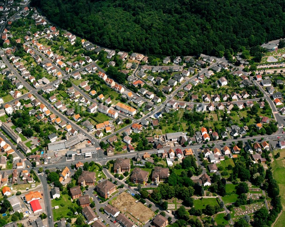 Lollar von oben - Mehrfamilienhaussiedlung in Lollar im Bundesland Hessen, Deutschland