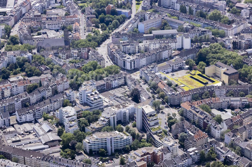 Düsseldorf aus der Vogelperspektive: Mehrfamilienhaussiedlung im Ortsteil Derendorf in Düsseldorf im Bundesland Nordrhein-Westfalen, Deutschland