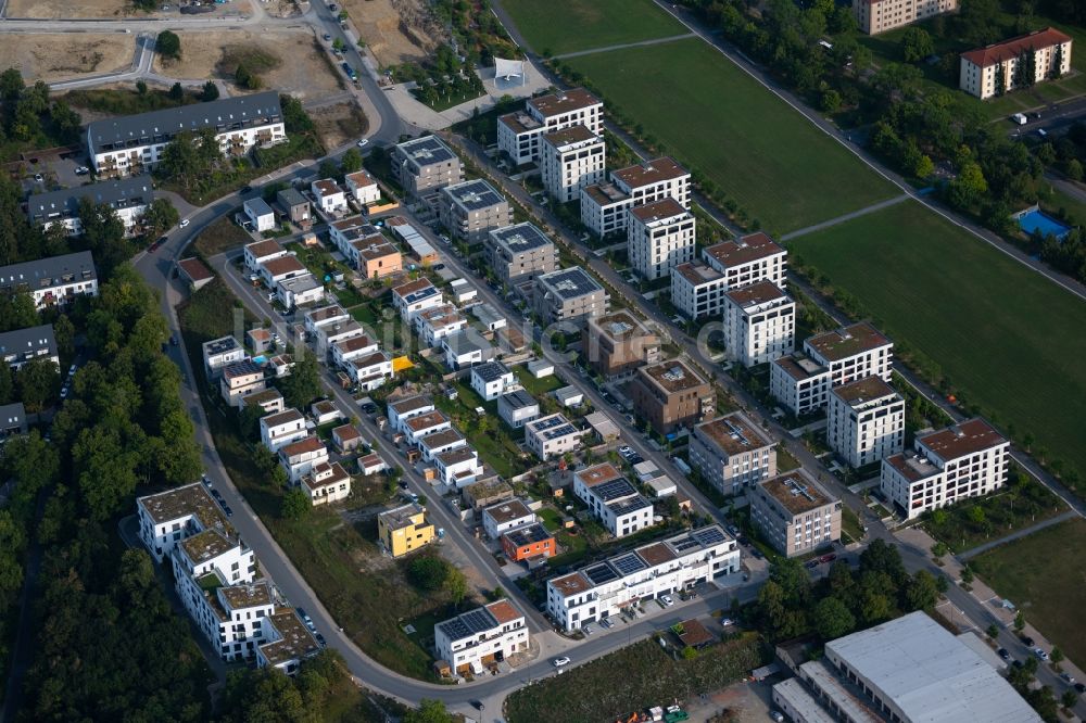 Luftbild Würzburg - Mehrfamilienhaussiedlung im Ortsteil Frauenland in Würzburg im Bundesland Bayern, Deutschland