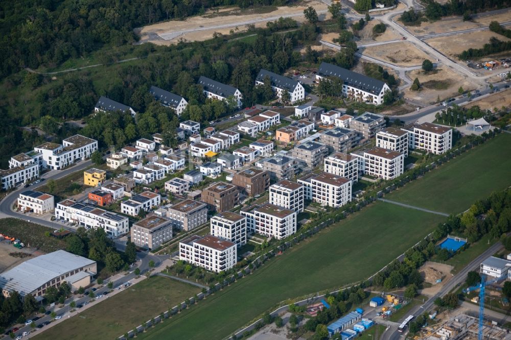 Luftaufnahme Würzburg - Mehrfamilienhaussiedlung im Ortsteil Frauenland in Würzburg im Bundesland Bayern, Deutschland