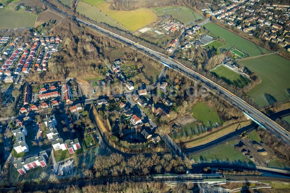 Dortmund aus der Vogelperspektive: Mehrfamilienhaussiedlung im Ortsteil Kirchderne in Dortmund im Bundesland Nordrhein-Westfalen, Deutschland