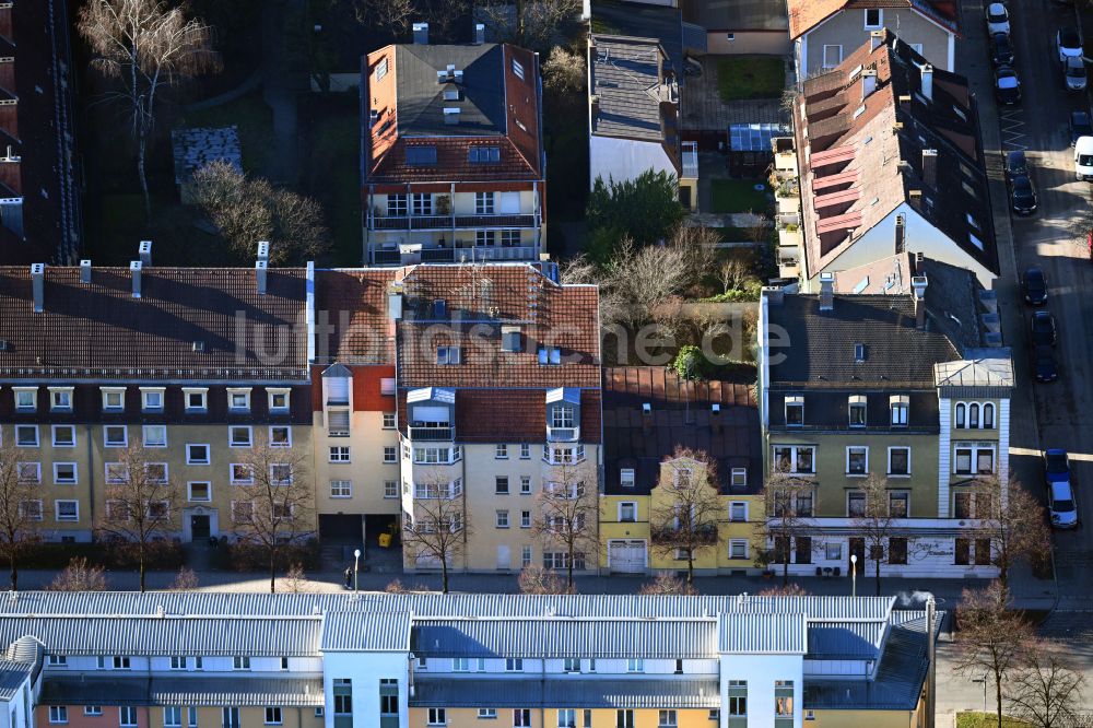 Luftbild München - Mehrfamilienhaussiedlung im Ortsteil Milbertshofen in München im Bundesland Bayern, Deutschland