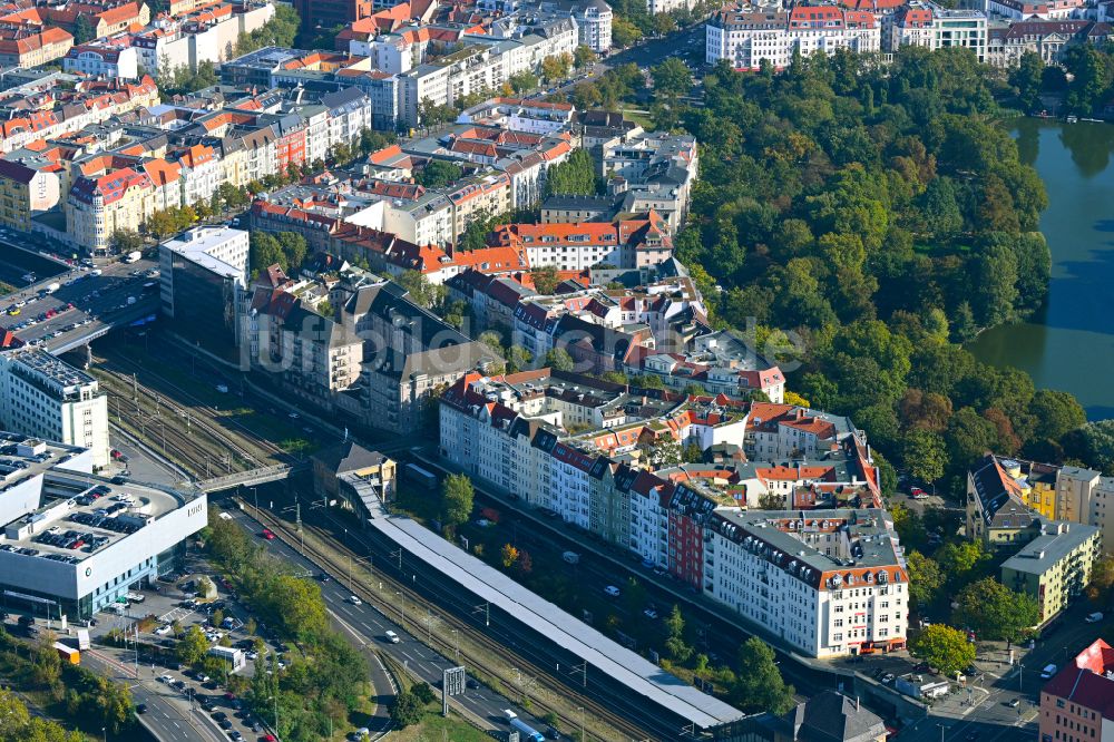 Luftbild Berlin - Mehrfamilienhaussiedlung Riehlstraße - Wundtstraße in Berlin, Deutschland