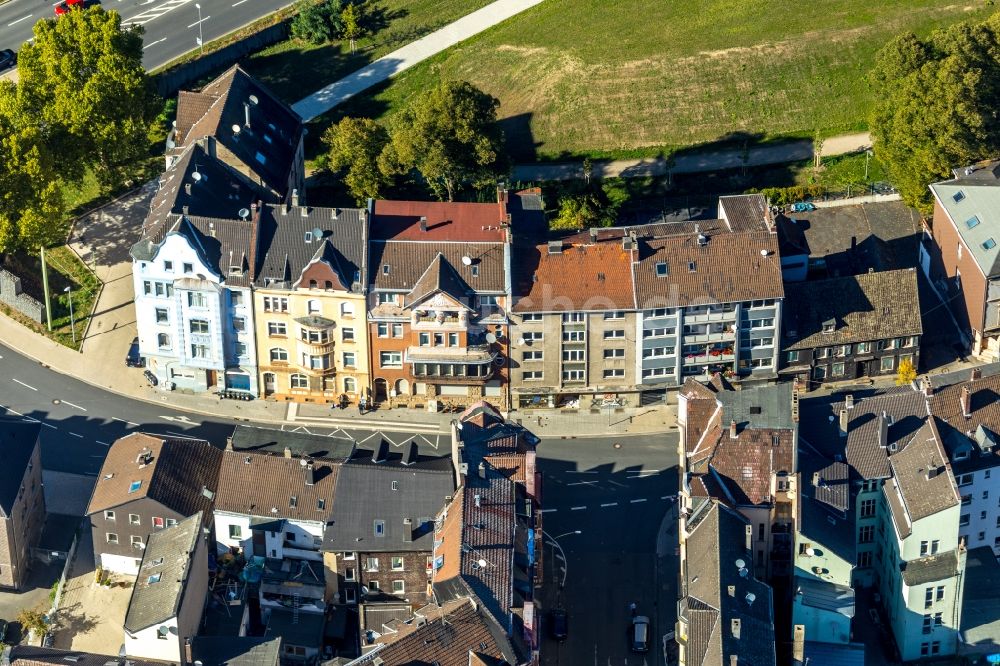 Luftbild Hagen - Mehrfamilienhaussiedlung an der Wehringhauser Straße in Hagen im Bundesland Nordrhein-Westfalen, Deutschland