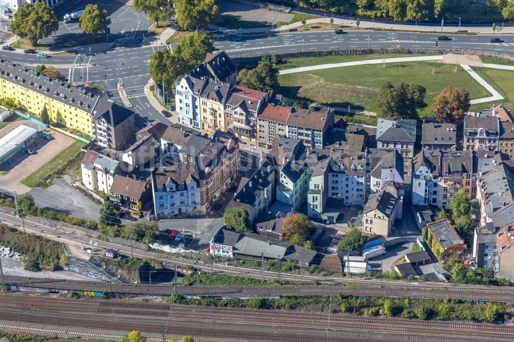 Hagen von oben - Mehrfamilienhaussiedlung an der Wehringhauser Straße in Hagen im Bundesland Nordrhein-Westfalen, Deutschland