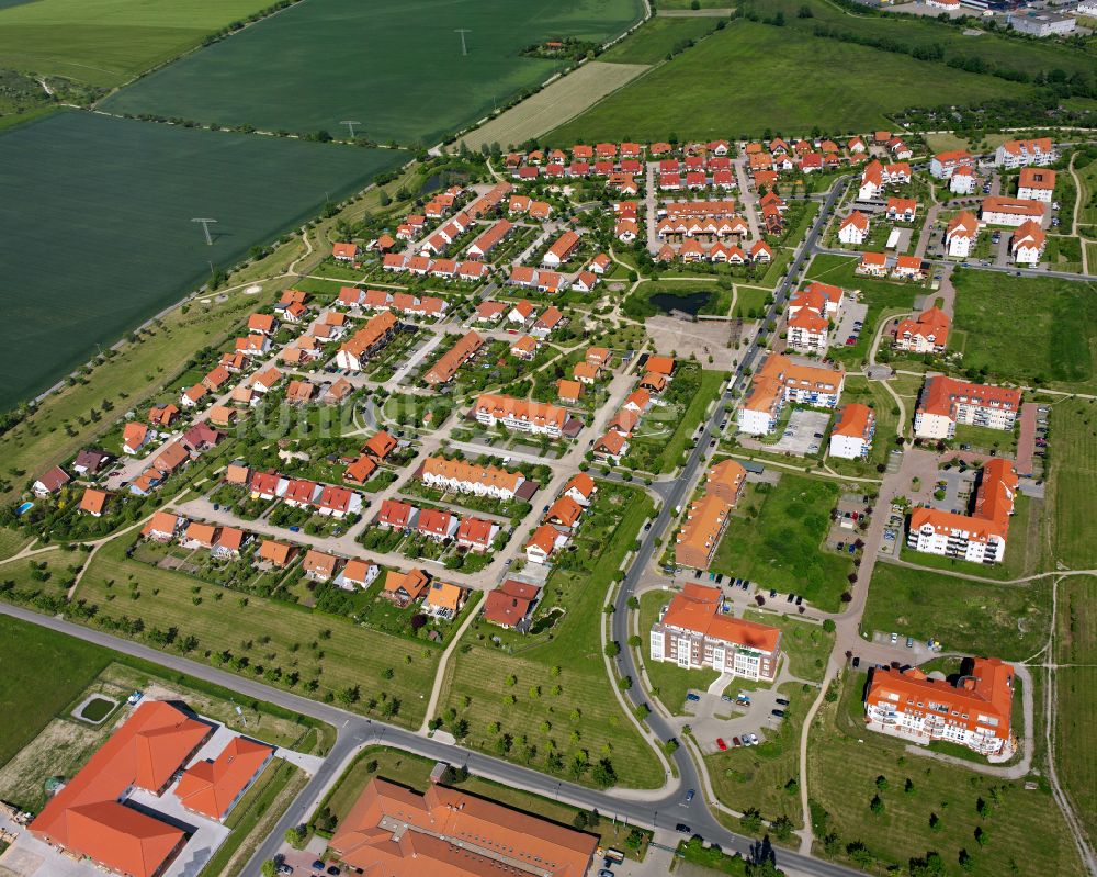 Wernigerode von oben - Mehrfamilienhaussiedlung in Wernigerode im Bundesland Sachsen-Anhalt, Deutschland