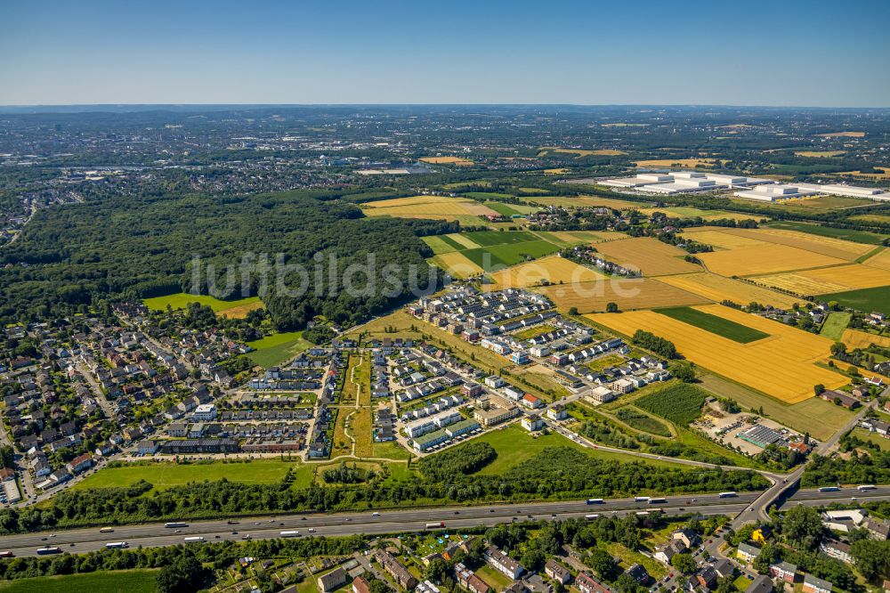 Brechten von oben - Mehrfamilienhaussiedlung an der Wittichstraße in Brechten im Bundesland Nordrhein-Westfalen, Deutschland