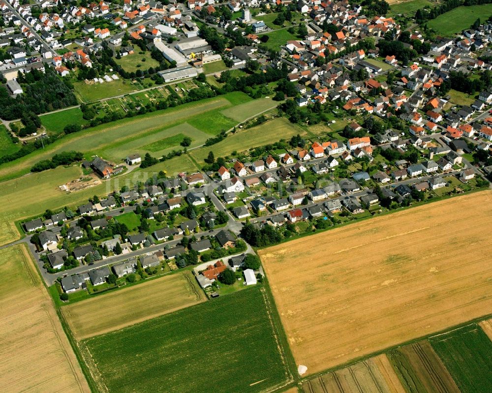 Würges aus der Vogelperspektive: Mehrfamilienhaussiedlung in Würges im Bundesland Hessen, Deutschland