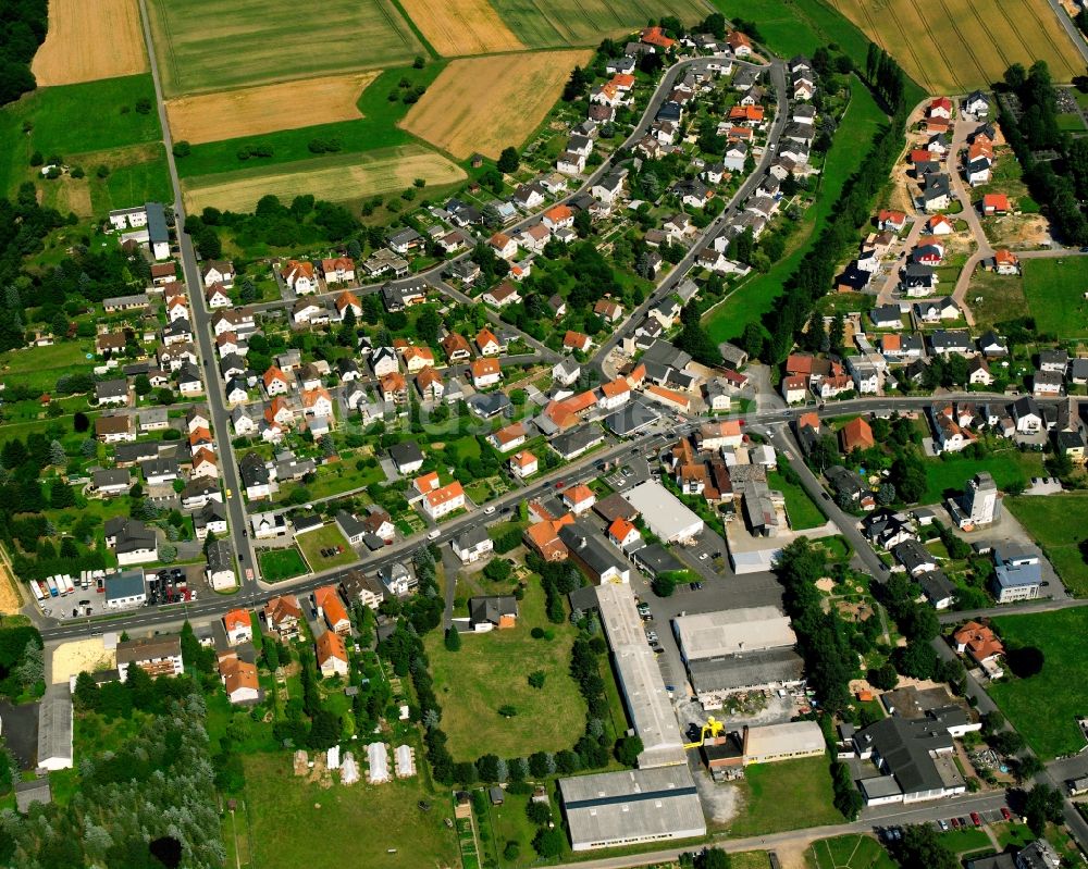 Würges von oben - Mehrfamilienhaussiedlung in Würges im Bundesland Hessen, Deutschland