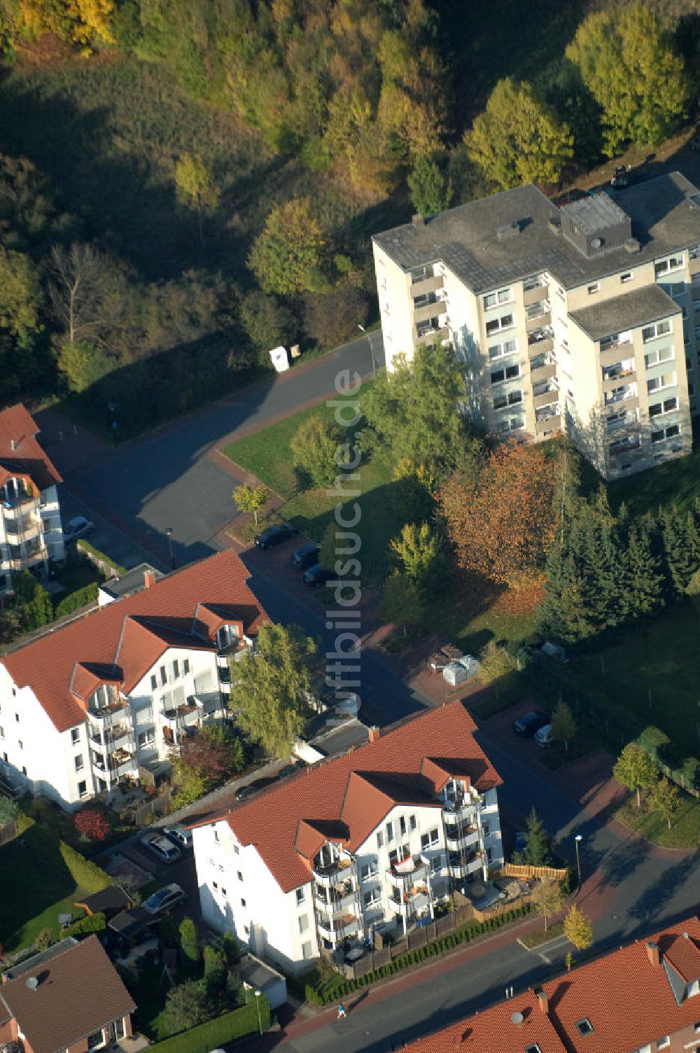 Bönen von oben - Mehrfamilienhäuser im Wohngebiet Im Hasenwinkel 9 in 59199 Bönen