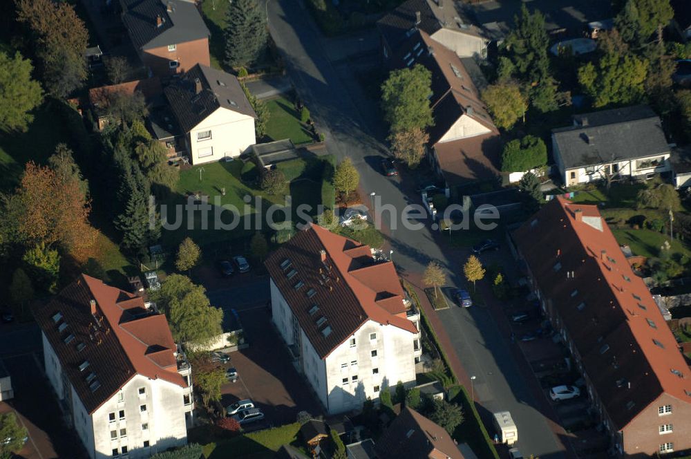 Bönen von oben - Mehrfamilienhäuser im Wohngebiet Im Hasenwinkel 9 in 59199 Bönen