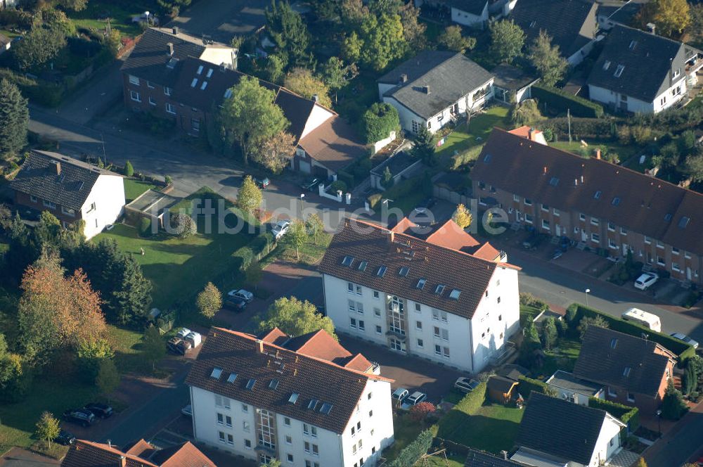 Luftaufnahme Bönen - Mehrfamilienhäuser im Wohngebiet Im Hasenwinkel 9 in 59199 Bönen