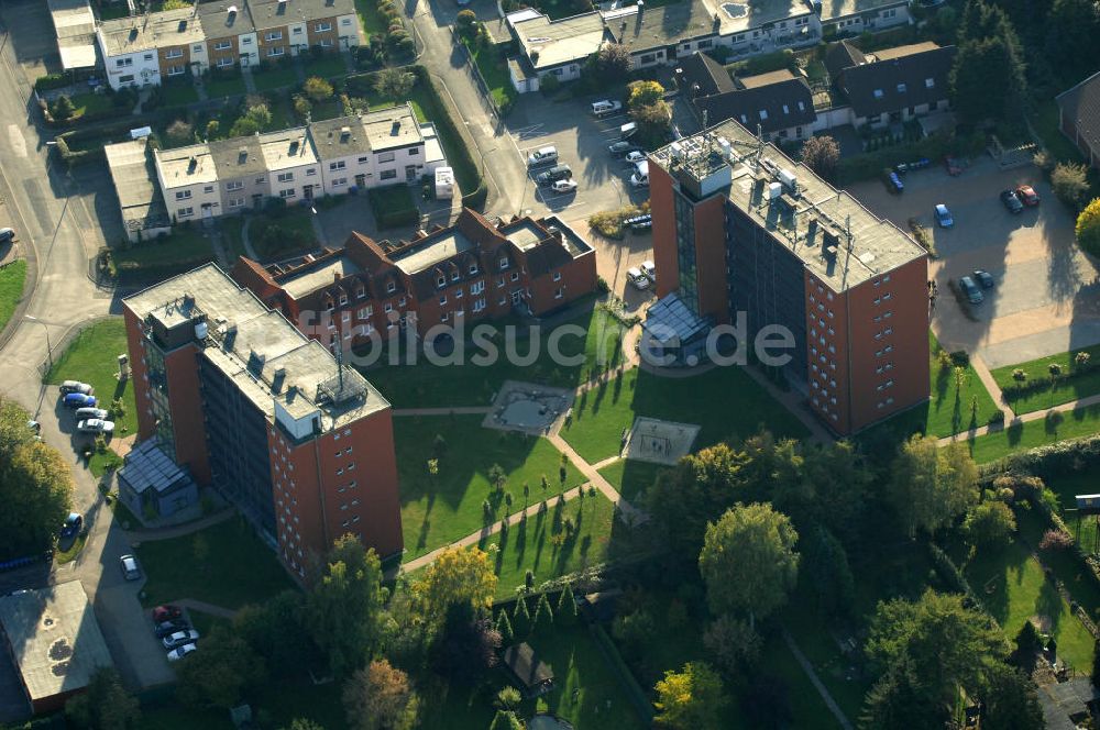 Luftbild Bergkamen - Mehrfamilienhäuser im Wohnneubaugebiet an der Celler Straße in Bergkamen