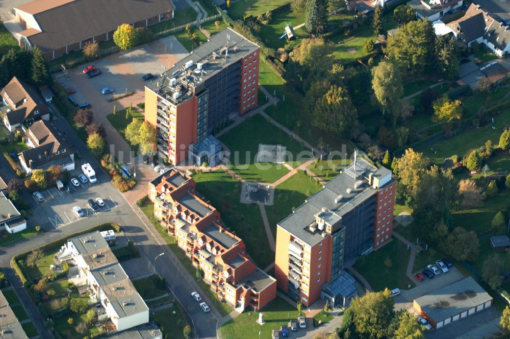 Luftaufnahme Bergkamen - Mehrfamilienhäuser im Wohnneubaugebiet an der Celler Straße in Bergkamen