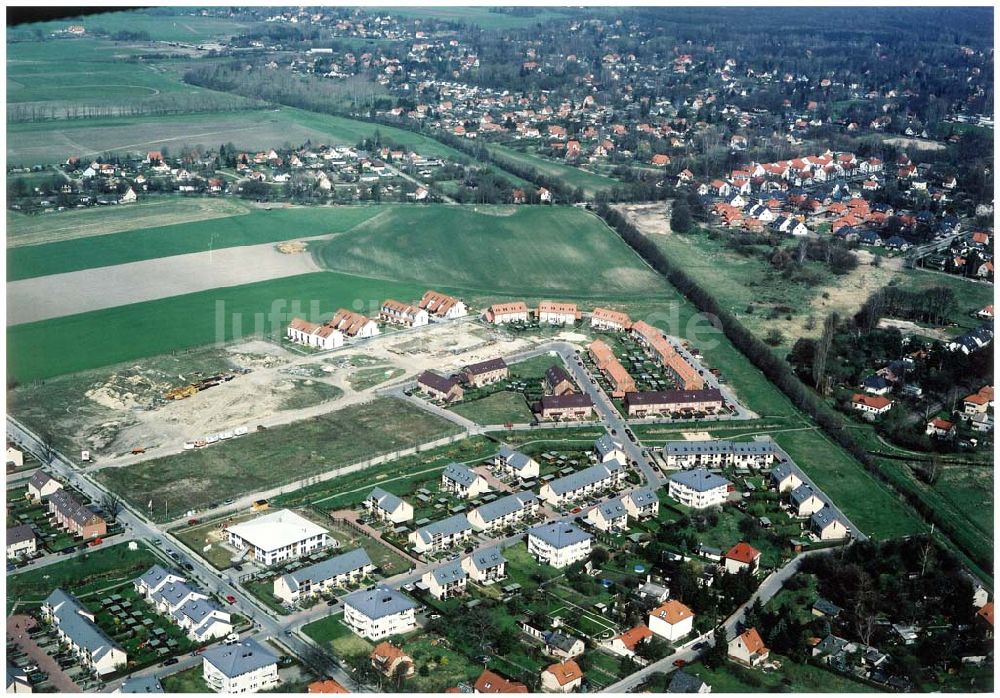 Dallgow aus der Vogelperspektive: Mehrfamilienwohnhausneubau der MÜBAU an der Triftstraße in 14624 Dallgow.