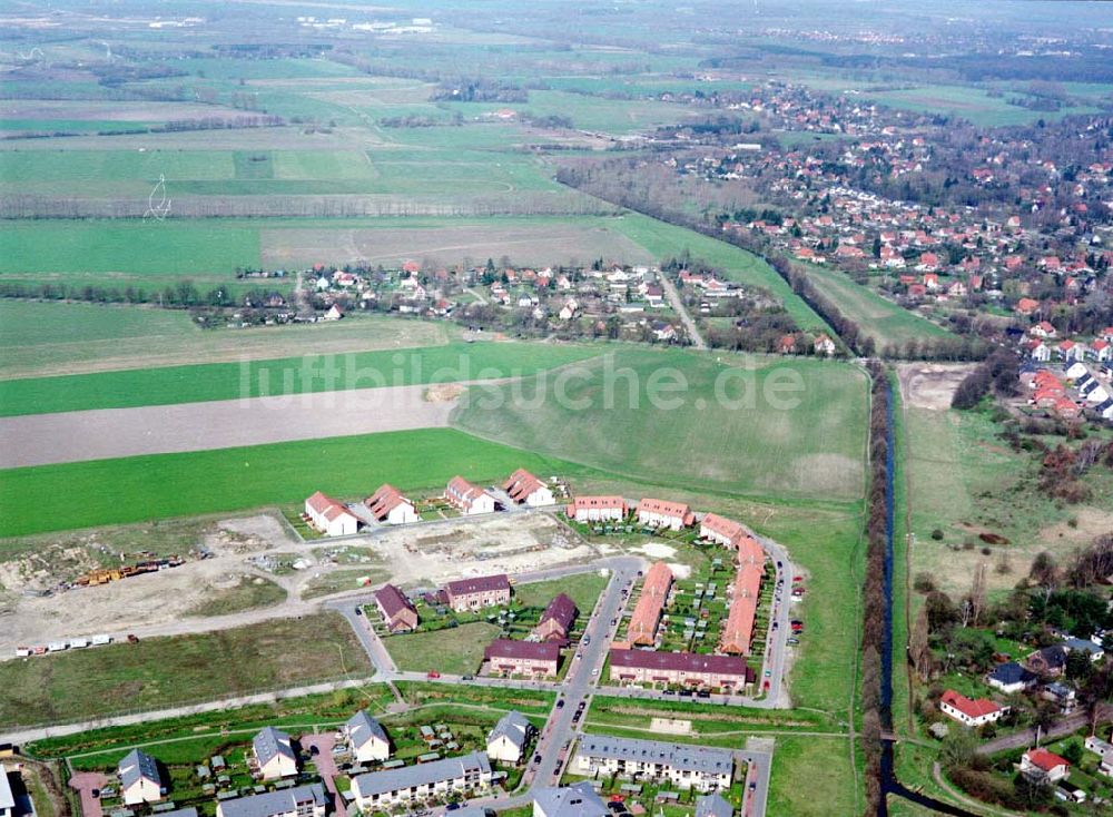 Luftbild Dallgow - Mehrfamilienwohnhausneubau der MÜBAU an der Triftstraße in 14624 Dallgow.