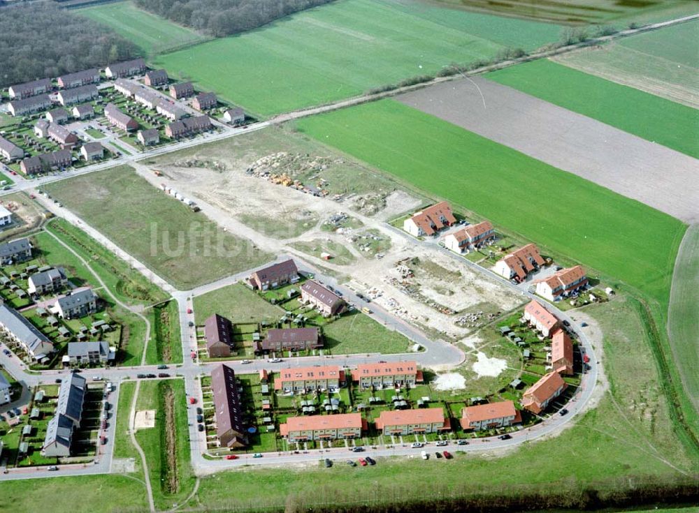 Luftbild Dallgow - Mehrfamilienwohnhausneubau der MÜBAU an der Triftstraße in 14624 Dallgow.