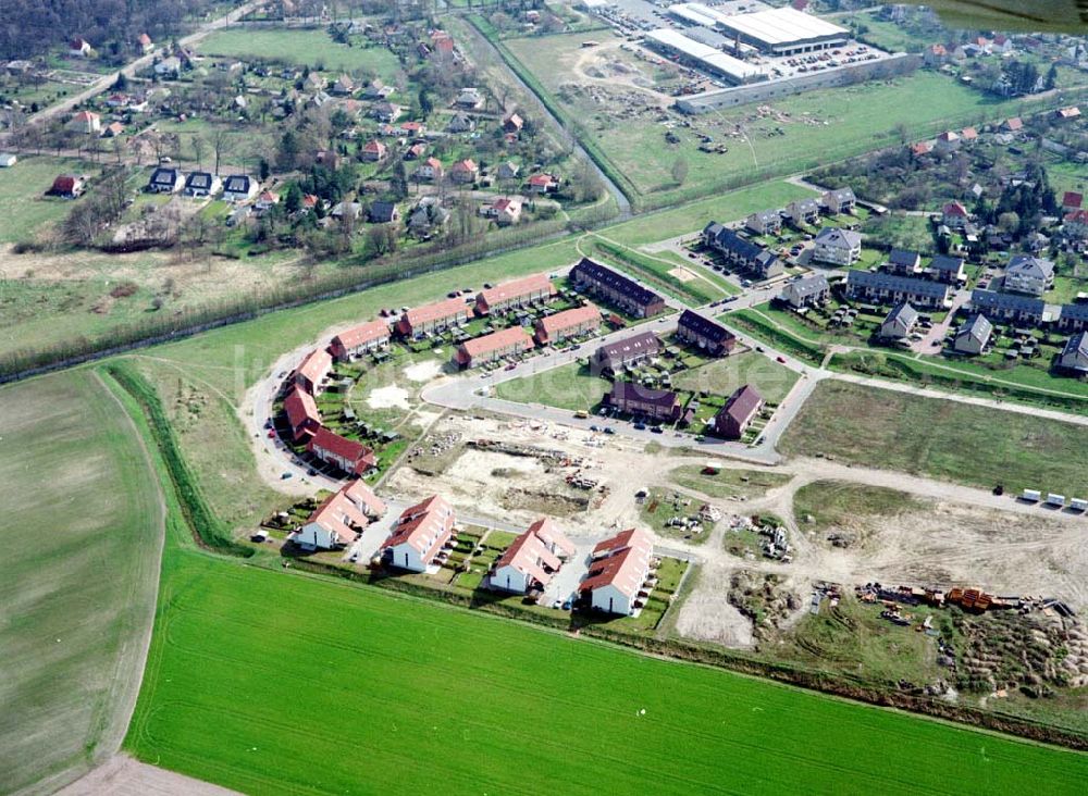 Luftbild Dallgow - Mehrfamilienwohnhausneubau der MÜBAU an der Triftstraße in 14624 Dallgow.