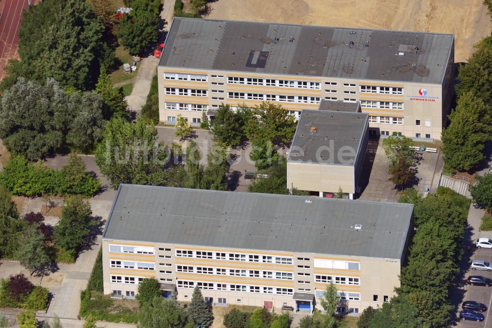 Berlin OT Hellersdorf aus der Vogelperspektive: Melanchthon-Gymnasium im Ortsteil Hellersdorf in Berlin