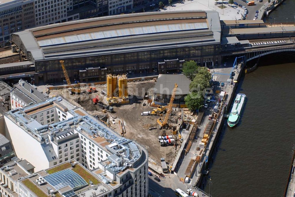 Luftaufnahme Berlin - Mensaumbau im Hauptgebäude der Humboldt-Universität zu Berlin