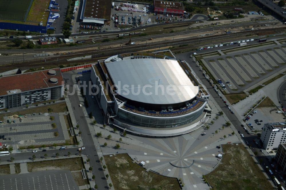 Luftbild Berlin - Mercedes-Benz Arena - ehemals O2- Arena in Berlin - Friedrichshain