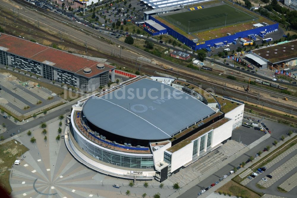 Luftbild Berlin - Mercedes-Benz Arena - ehemals O2- Arena in Berlin - Friedrichshain