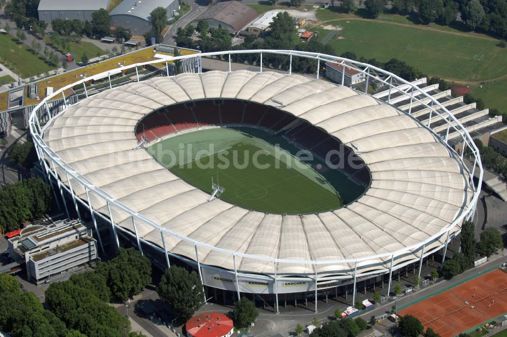 STUTTGART von oben - Mercedes-Benz-Arena / Gottlieb-Daimler-Stadion in Stuttgart