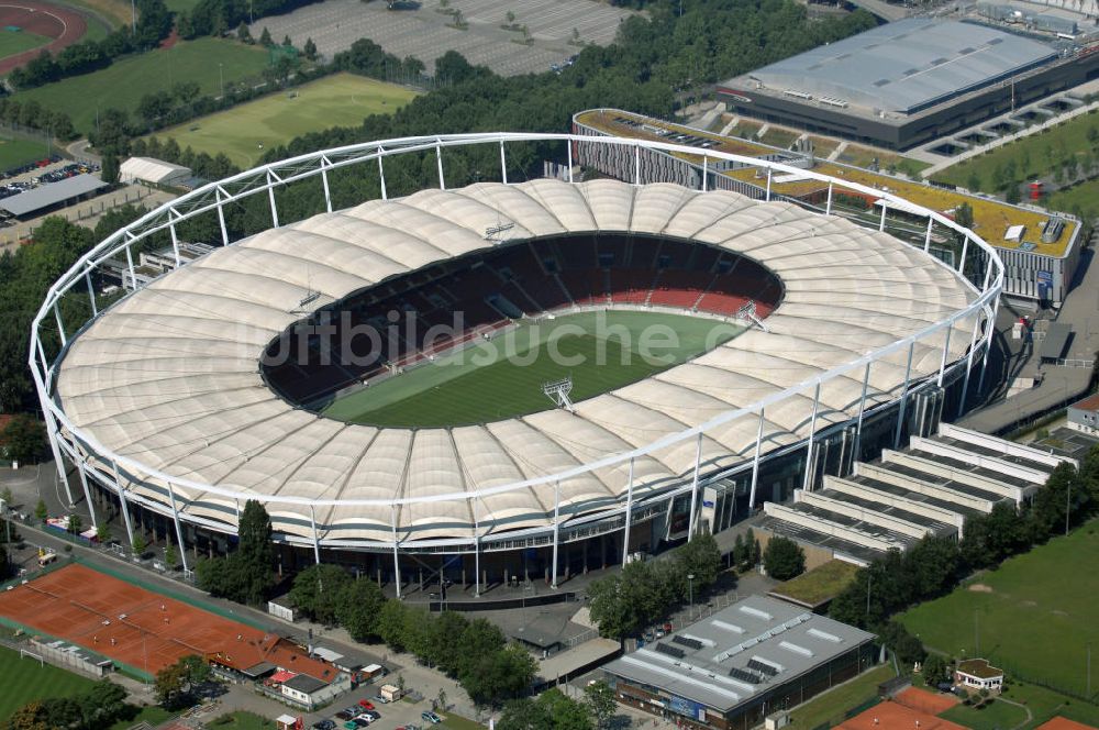 STUTTGART aus der Vogelperspektive: Mercedes-Benz-Arena / Gottlieb-Daimler-Stadion in Stuttgart