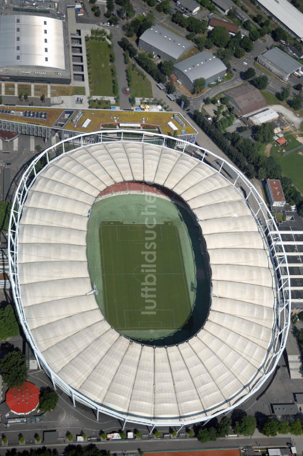 STUTTGART von oben - Mercedes-Benz-Arena / Gottlieb-Daimler-Stadion in Stuttgart