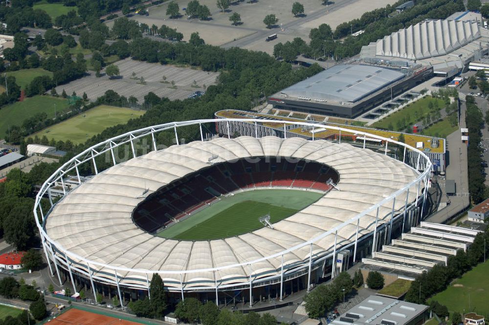 STUTTGART aus der Vogelperspektive: Mercedes-Benz-Arena / Gottlieb-Daimler-Stadion in Stuttgart