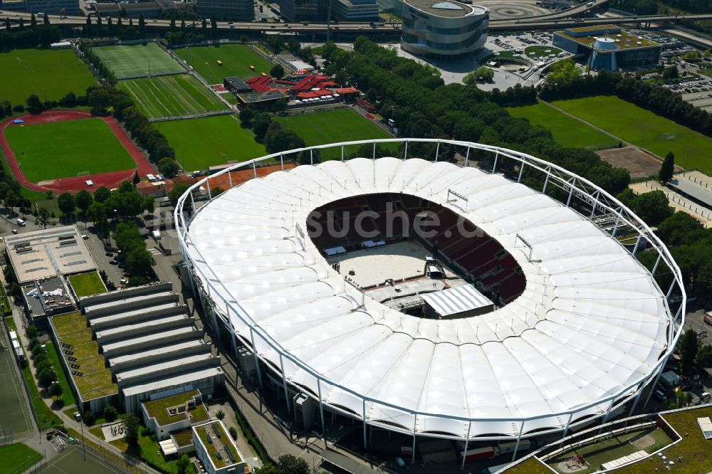 Stuttgart von oben - Mercedes-Benz Arena in Stuttgart im Bundesland Baden-Württemberg, Deutschland