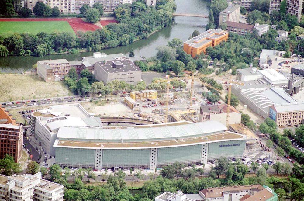 Luftbild Berlin / Charlottenburg - Mercedes - Niederlassung Baustellenerweiterung am Salzufer Charlottenburg / Berlin