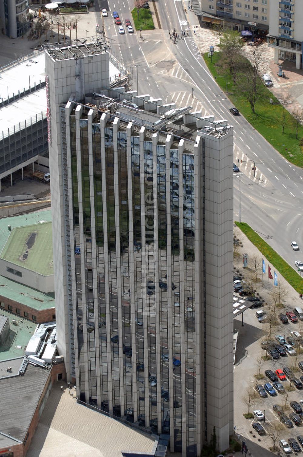 Chemnitz aus der Vogelperspektive: Mercure Hotel Chemnitz in Sachsen