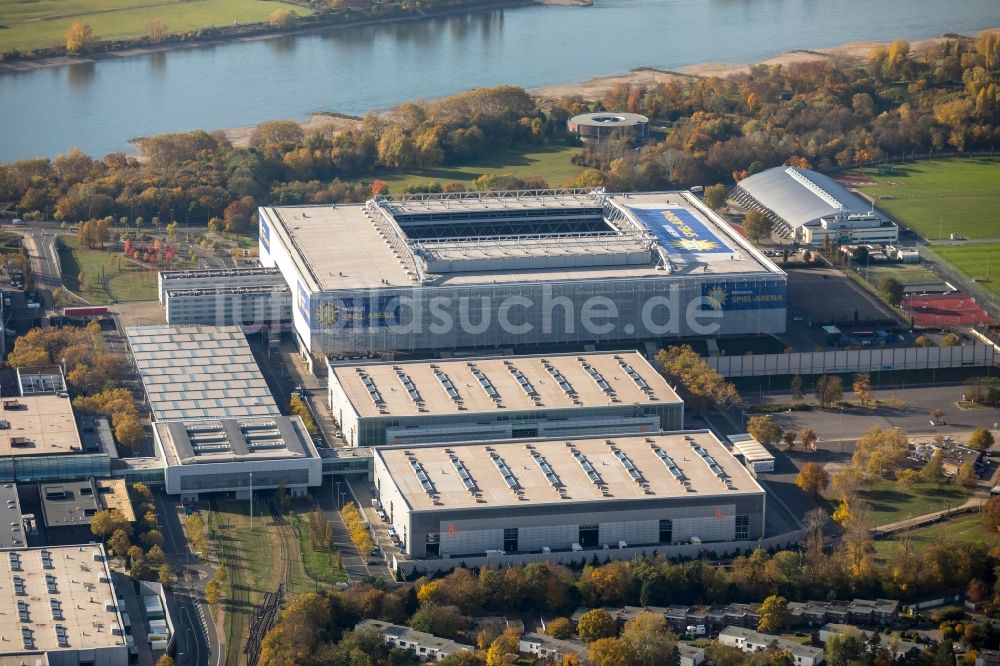 Düsseldorf aus der Vogelperspektive: MERKUR SPIEL-ARENA in Düsseldorf im Bundesland Nordrhein-Westfalen